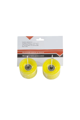 Coppia ruote gialle 60x45 mm PU con cuscinetti ABEC7 per skateboard con tavola in polipropilene/abs Nextreme