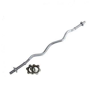 Bilanciere Curl cromato 120 cm chiusura a vite Toorx