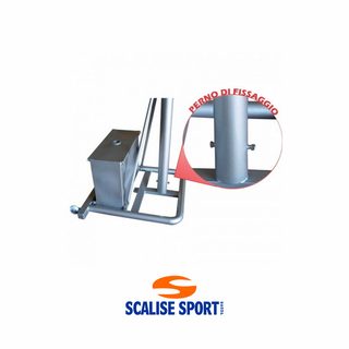 Impianto Basket e Minibasket monopalo zavorrato trasportabile