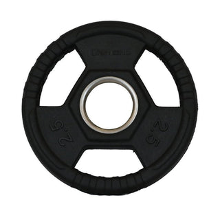 Disco olimpionico Tri Grip in ghisa gommata Diamond con boccola svasata in acciaio inox