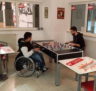 Calcio Balilla Garlando Special champion con aste rientranti per giocatori disabili