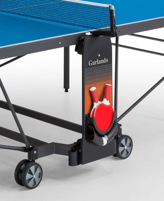 Tennis da tavolo Garlando Champion Outdoor con ruote piano blu per esterno