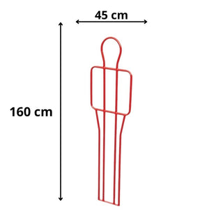 Sagoma per barriera calcio con carrello da 180 cm