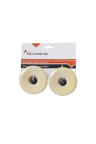 Coppia ruote avorio 70x50 mm PU con cuscinetti ABEC7 per longbard Cruiser Land Nextreme
