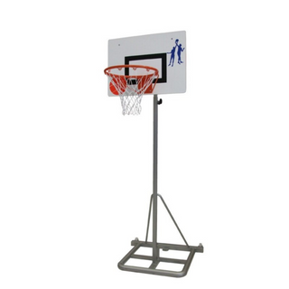 Impianto Basket zavorrato trasportabile su ruote con tabellone in MDF