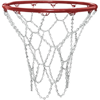 Coppia di retine basket in acciaio cromato per impianti basket outdoor