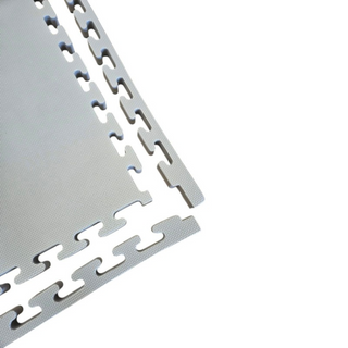 Tatami ad incastro cm 100x100x3(h) completo di cornice perimetrale - Nero - Grigio