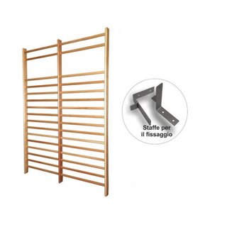 Spalliera svedese per ginnastica due campate modello DIN cm 230x160