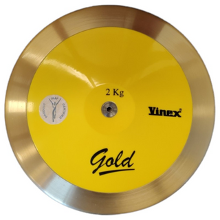 Disco da Lancio in ottone Vinex Gold WOCP Kg 2 - Omologato World Athletics