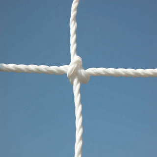 Pair of nets for football goals 6x2 m square knotted mesh wire Ø 3.5 mm