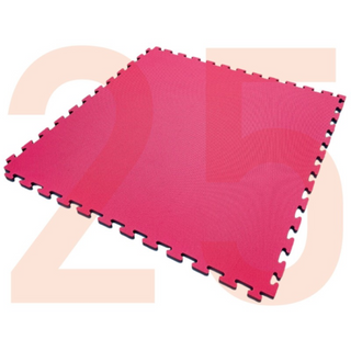 Kit 25 Tatami Per Palestra 100 x 100 x 4 cm di Spessore - Con Cornice Perimetrale - Tappetini Antiscivolo