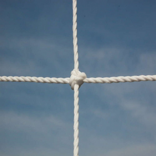 Pair of nets for football goals 5x2 m square knotted mesh wire Ø 2.5 mm