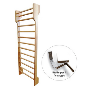 Spalliera svedese per ginnastica una campata cm 250 x 90