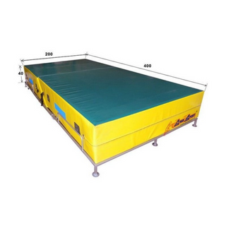 Fodera per materasso sportivo 400x200x40 cm fondo antiscivolo con taglio 45 gradi