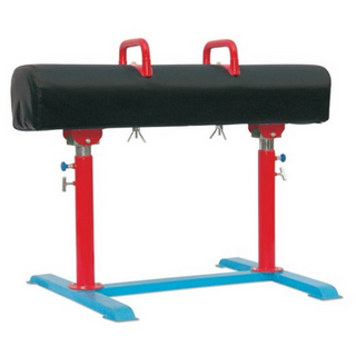 Vaulting horse with wooden handles