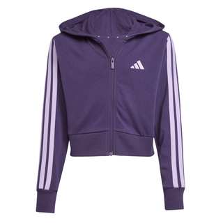 Felpa con Cappuccio - Adidas JG 3S FT FZ CRO