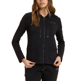 Felpa con Cappuccio - Freddy Zip Strass