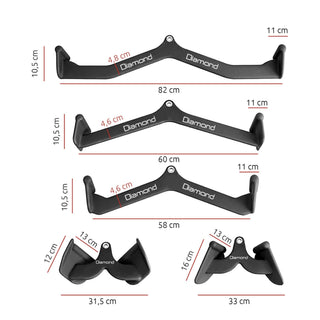Set PowerGrip Diamond 5 prese ergonomiche rivestite