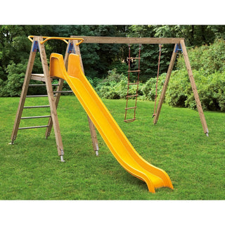 Scivolo con scala pensile e corda
