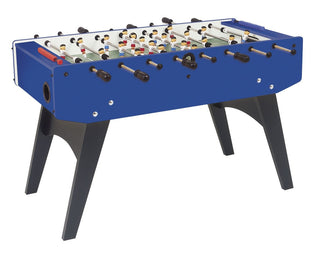 Calcio Balilla Garlando F-20 blu con aste uscenti e gambe pieghevoli