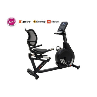 Cyclette Orizzontale Jk Fitness 327 con regolazione elettronica dello sforzo e Ricevitore cardio wireless