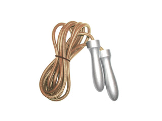 Corda da salto in pelle professionale con manopole light in alluminio Toorx