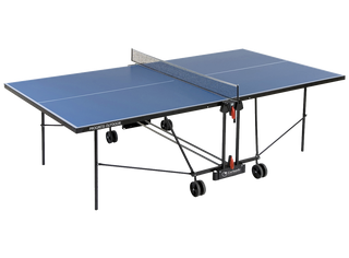 Tennis da tavolo Garlando Progress Outdoor con ruote piano blu per esterno