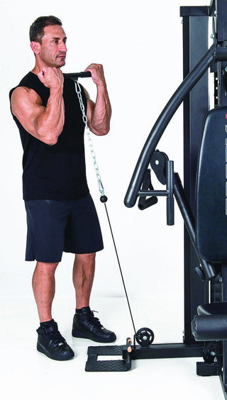 Stazione multifunzione Toorx Msx-90 pacco pesi 102 kg con doppio cavo libero e pressa gambe regolabile