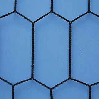Rete da pallavolo maglia esagonale 100 mm filo 2,5 mm con bordatura PVC