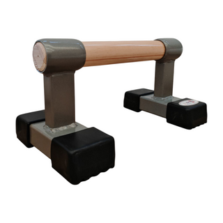 Parallettes Professionali Calisthenics e Fitness – Coppia Barre Push-up in Legno e Metallo con Piedini Antiscivolo