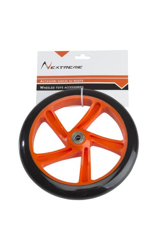 Ruota nera/arancio per monopattini Ø 200 mm PVC con cuscinetti Abec7 Nextreme
