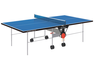 Tennis da tavolo Garlando Training Outdoor con ruote piano blu per esterno