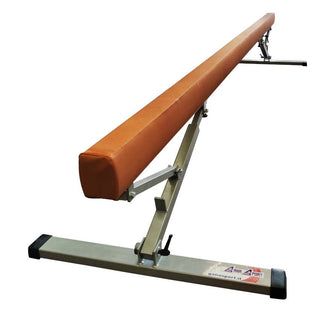 Trave di equilibrio in legno per ginnastica artistica da metri 5 ad altezza regolabile