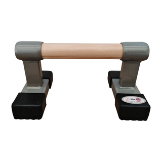 Parallettes Professionali Calisthenics e Fitness – Coppia Barre Push-up in Legno e Metallo con Piedini Antiscivolo