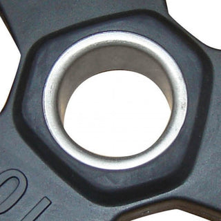 Disco olimpionico Tri Grip in ghisa gommata Toorx con boccola svasata in acciaio inox