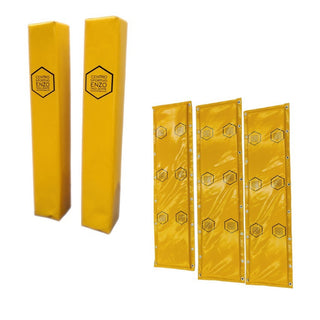 Kit di protezioni antinfortunistica per pali impianto Padel e Porte campo da Gioco