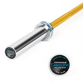 Bilanciere Olimpico Diamond Technique 180 cm - carico max 50 kg - droppabile - 7,5 kg
