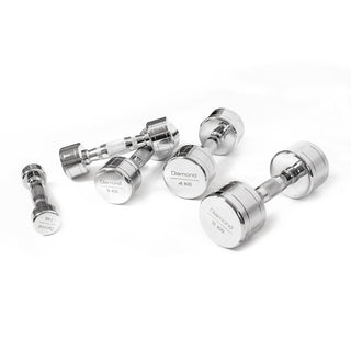 Set Manubri Cromati Professionali Diamond 1-10 Kg