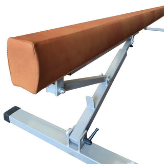 Trave di equilibrio in legno per ginnastica artistica da metri 5 ad altezza regolabile