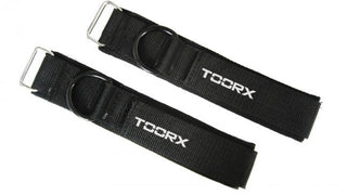 Coppia cavigliera per trazioni con anello e chiusura velcro Toorx